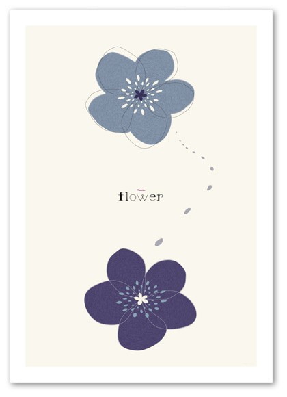 アートポスター 北欧スタイル A2サイズ 『Flower B』 花,植物 インテリア おしゃれ Interior Art Poster