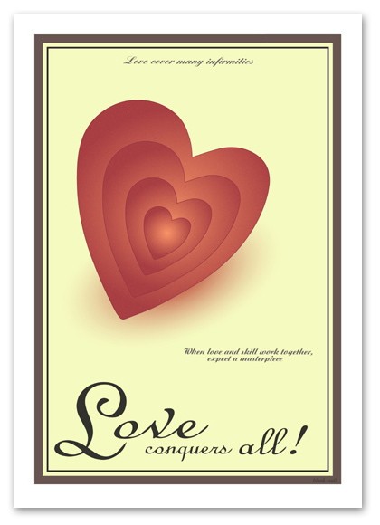 インテリアアートポスター A2サイズ 『Heart』 ハート おしゃれ ポップ