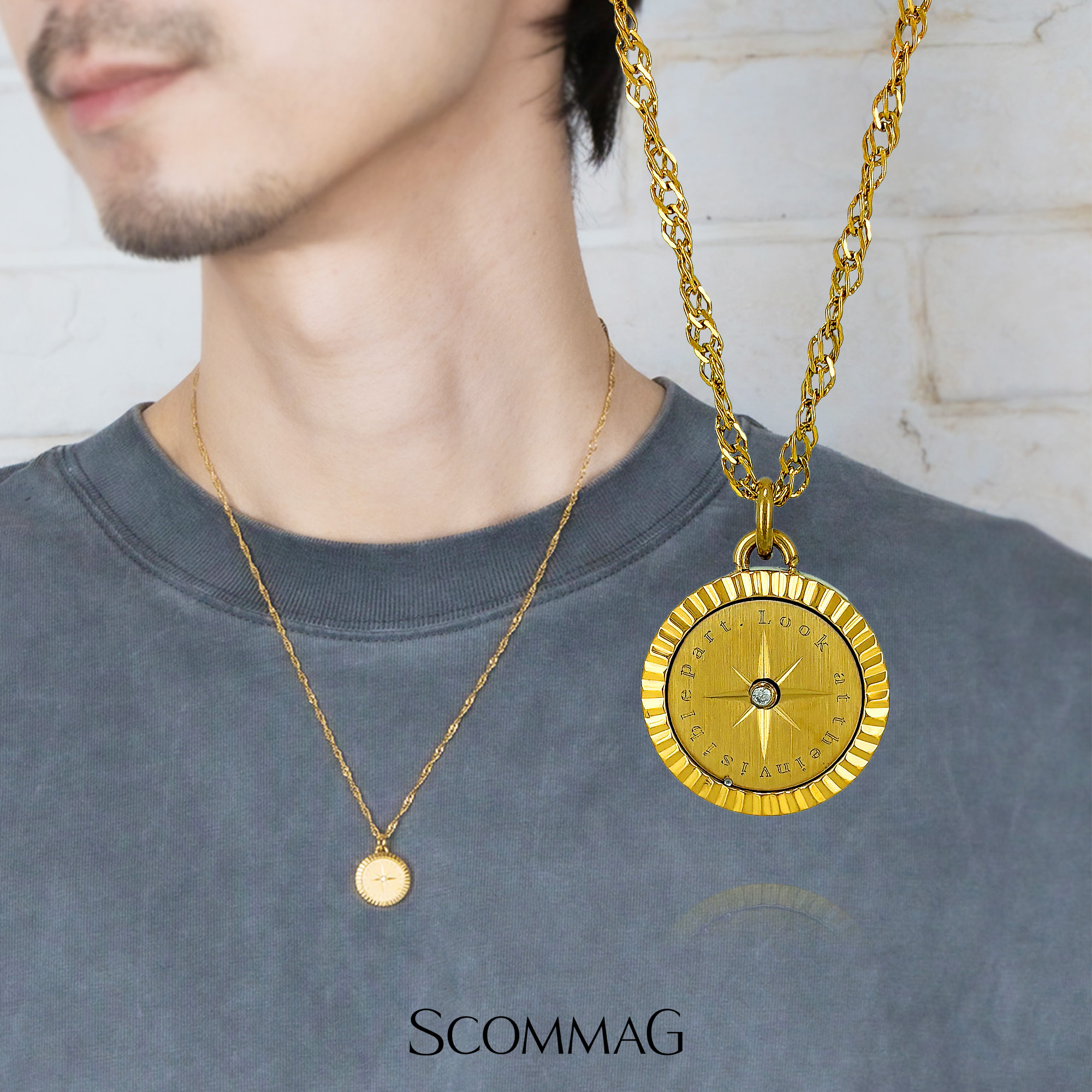 BLESS（ブレス） コンパスネックレス ステンレス ネックレス メンズ