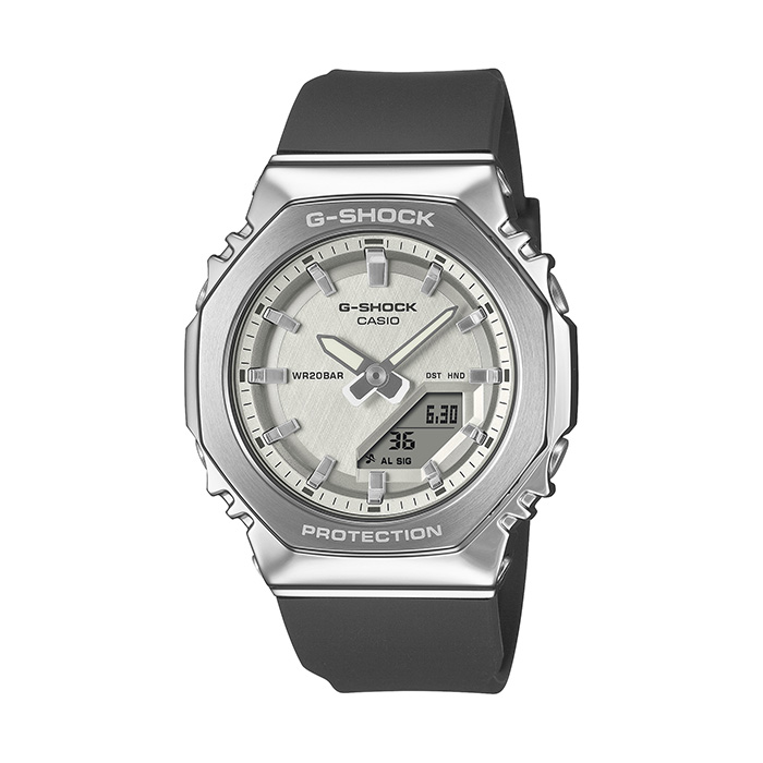 Gショック レディース 腕時計 メタルベゼル GM-S2110 シリーズselect(265)   ボーイズサイズ G-SHOCK women ジーショック メタルフォルム 八角形 カラーダイアルの画像