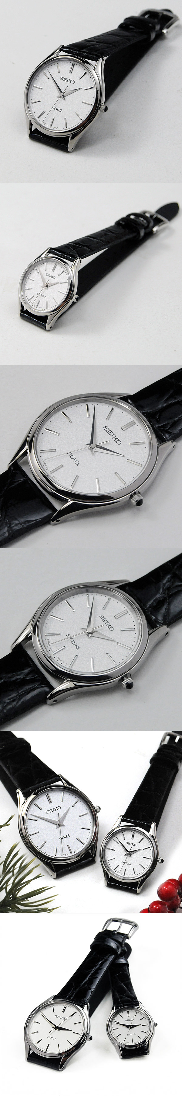 SEIKO セイコー ペアウオッチ 夫婦 ドルチェ エクセリーヌ 革