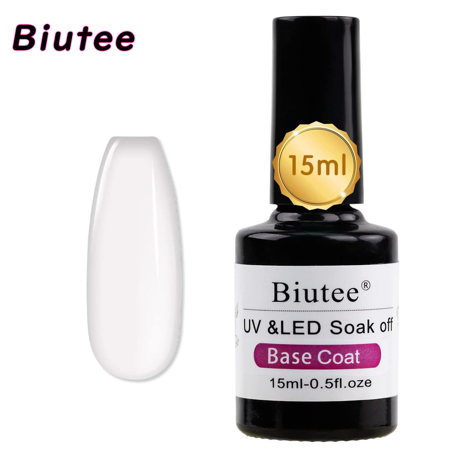 Biutee ベースコート 色長持ち 15mL 大容量 UV/LED対応 爪強化