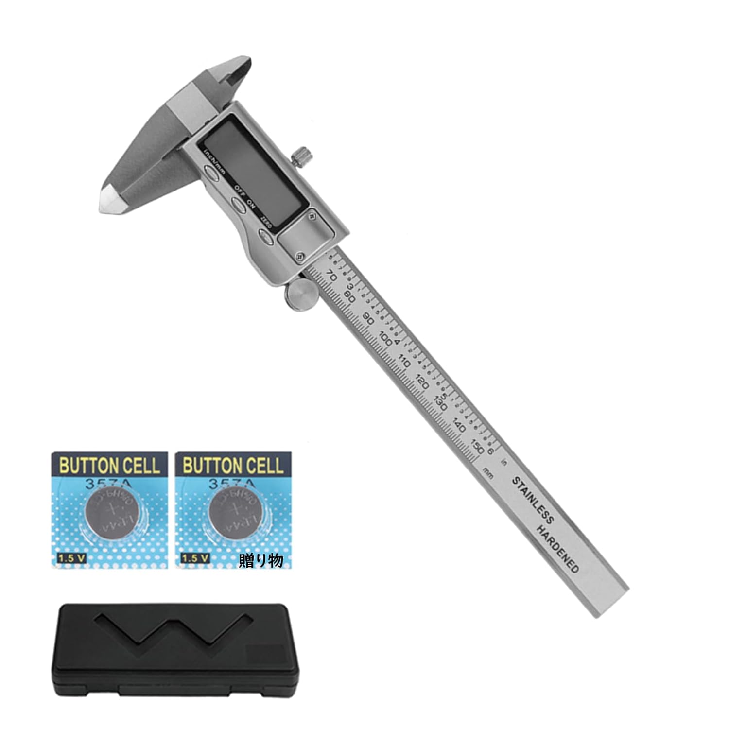 ノギス デジタルノギス Iseebiz 150mm ステンレス製 高精度 内径測定