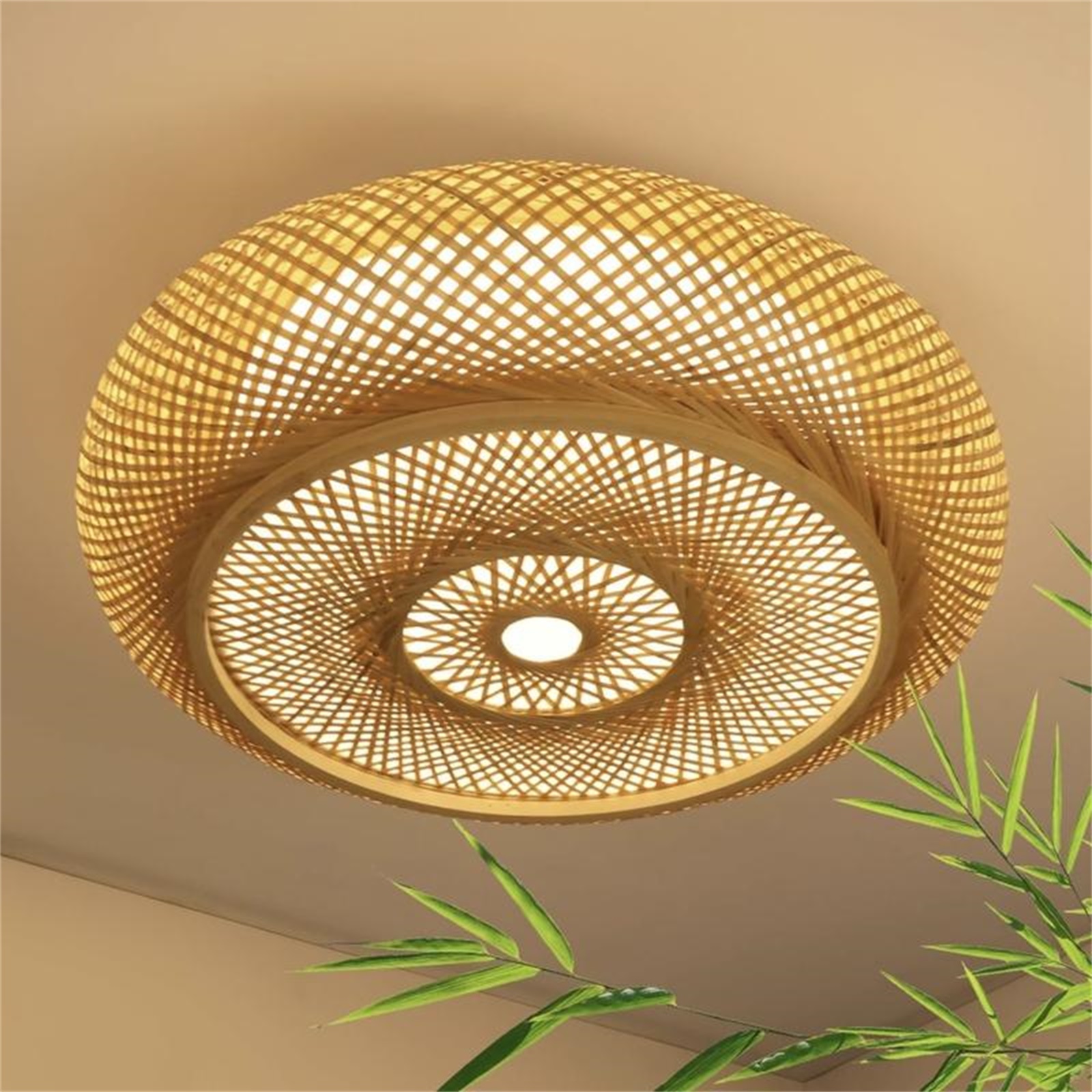 和風シーリングライト 直径約60cm シーリングライト 和風 led おしゃれ 天然木 円形 直径:60CM 調