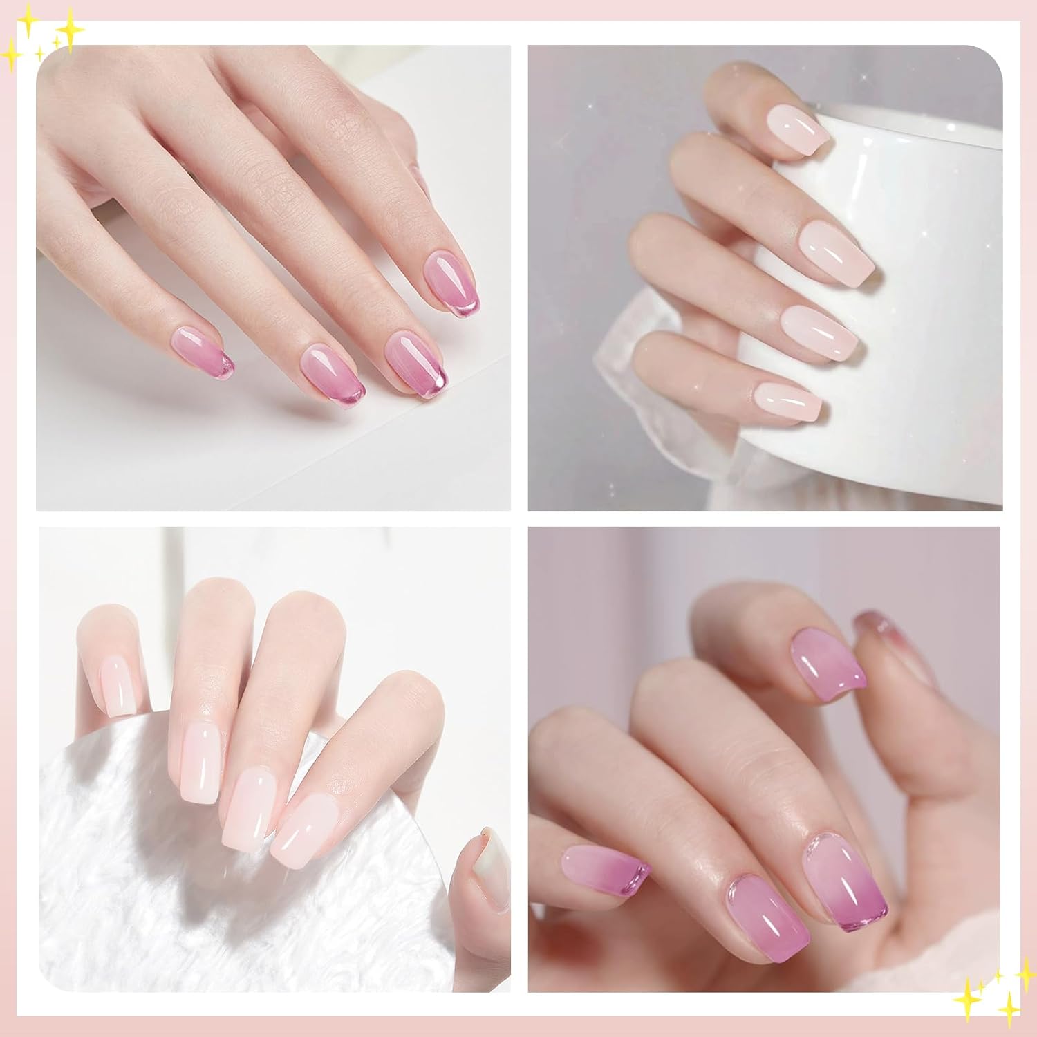 ジェルネイル シアーカラージェル 2色セット ゼリー ナチュラルピンク