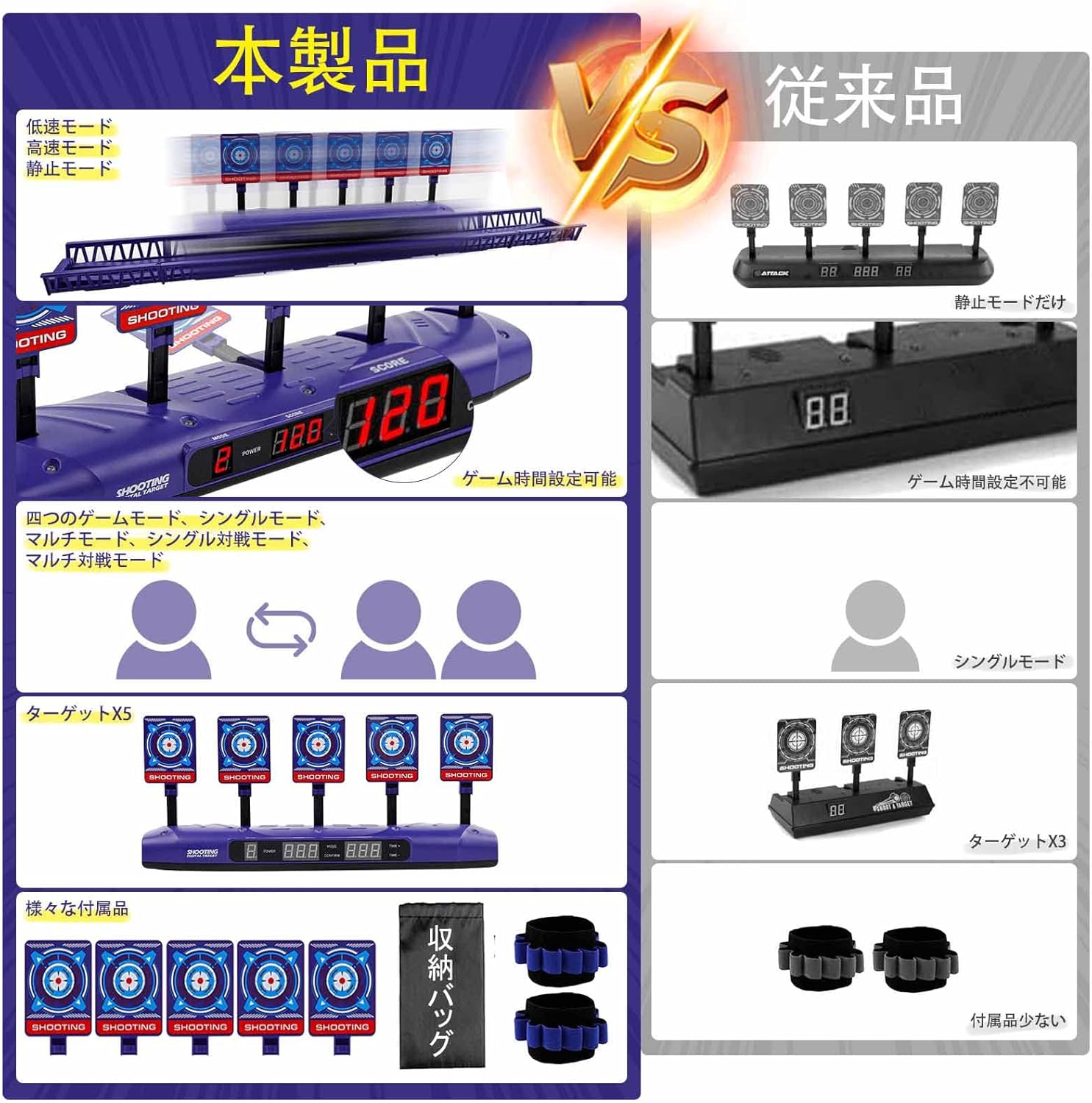 シューティングゲーム 電子ターゲット おもちゃ 的あて 電子銃