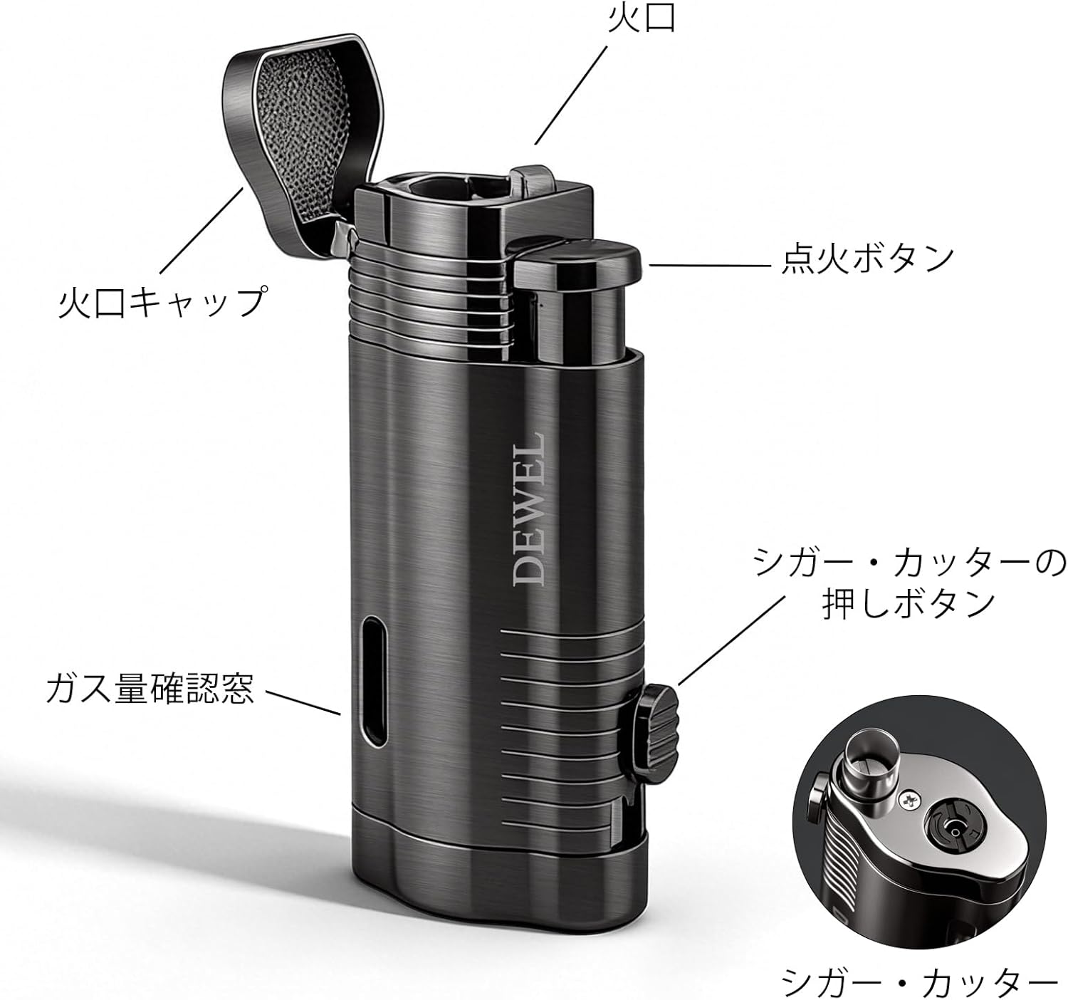 ターボライター 3連噴射ボーナージェットライター DEWEL ガス注入式 