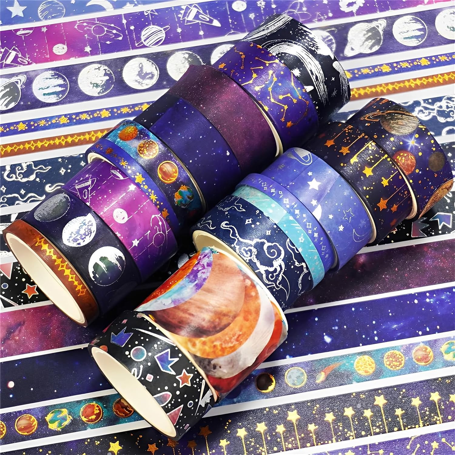 DEWEL マスキングテープ 19巻 クラフトテープ 星空 宇宙 DIYクラフト