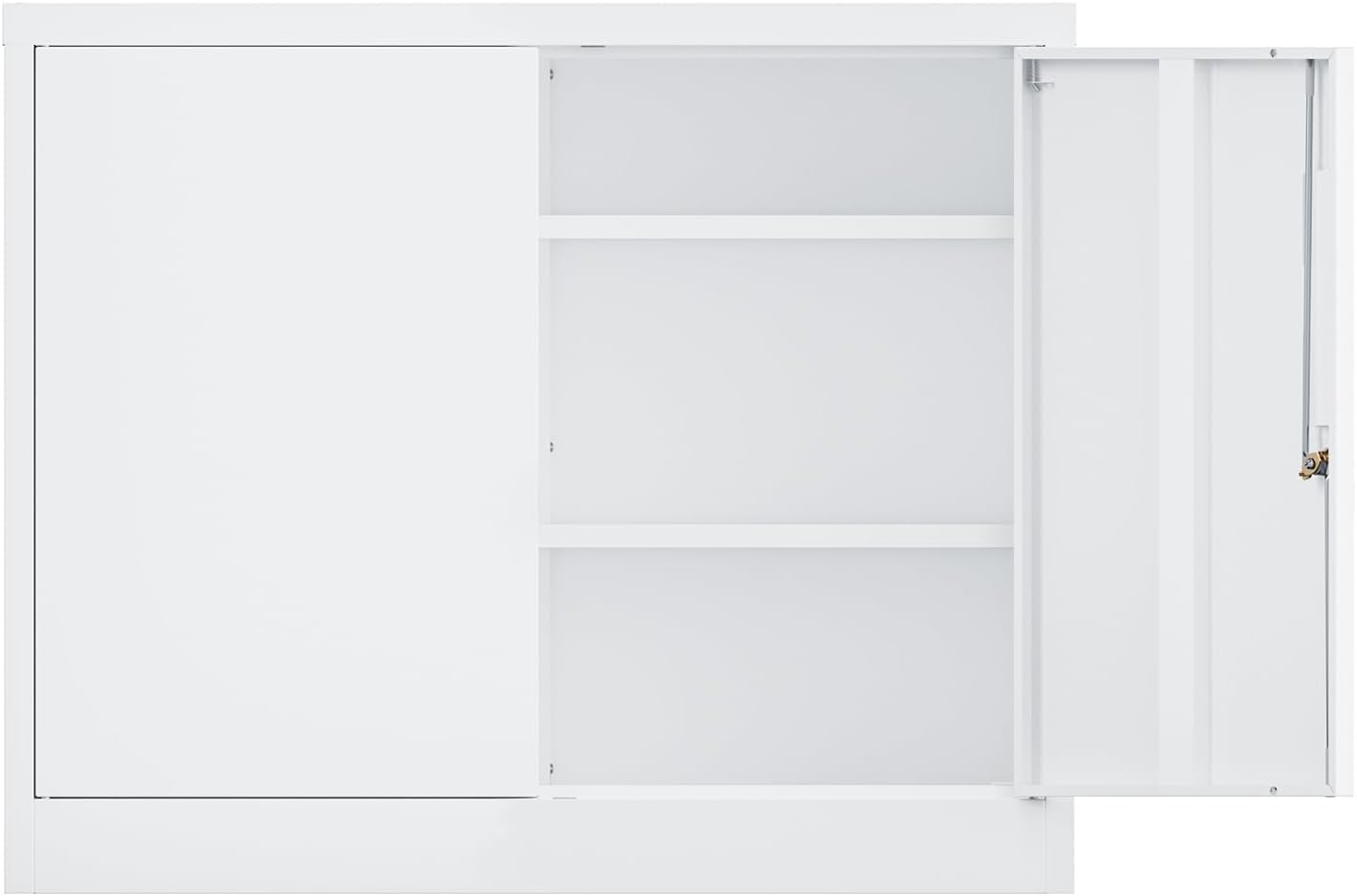 DEWEL ロッカー スチール書庫 幅900×奥行400×高さ750mm（両開きタイプ