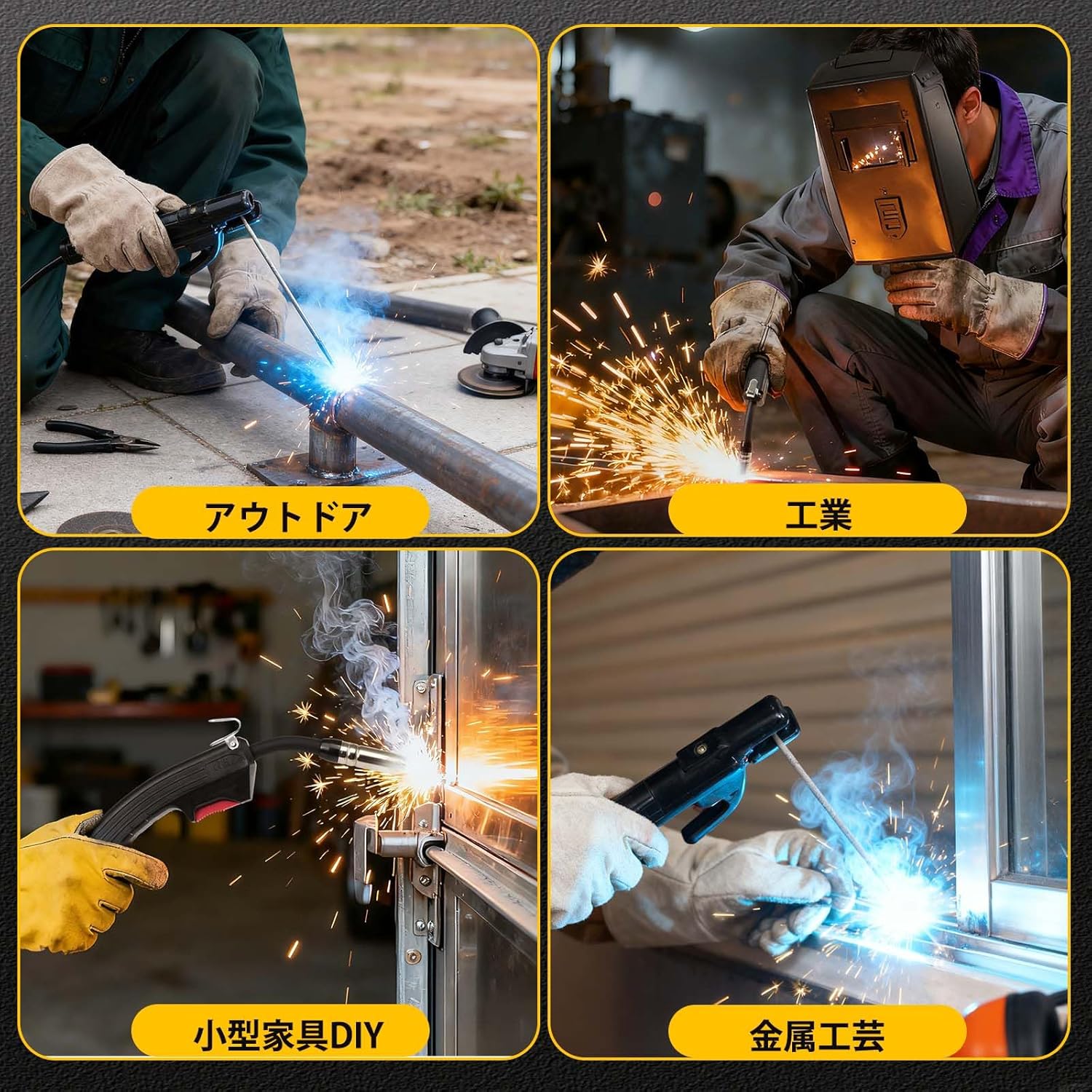 半自動溶接機 溶接方式(MMA/MIG/TIG)を1台で 最大出力220A 定格使用率 
