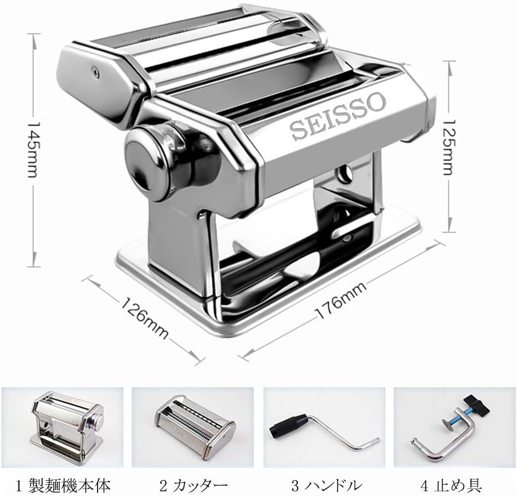 パスタマシン 製麺機 家庭用 そば打ち機 うどん ヌードルメーカー 手動