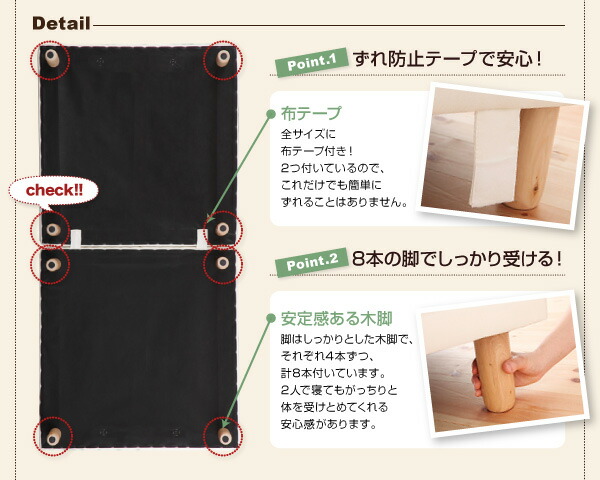 日本において販売 新・移動ラクラク 分割式マットレスベッド 専用敷き