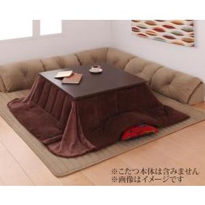 こたつと合わせるソファ こたつに合わせるフロアコーナーソファ L字 マット部分サイズ 142×142cm 厚さ40mm(20168円)