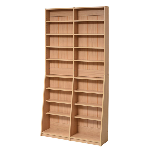 薄型本棚 ぼん家具 本棚 薄型 スリム 2個 縦積み カラーボックス おしゃれ 北欧