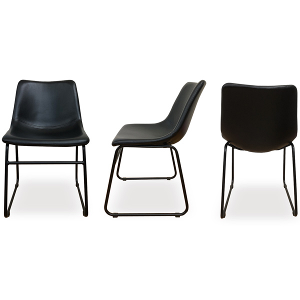 ダイニングチェア ダイニングチェアー 2脚セット レザー アイアン