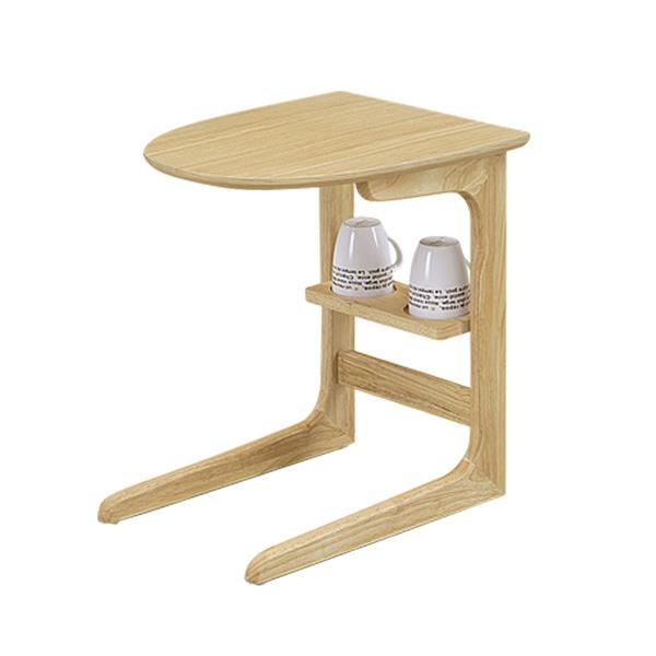 サイドテーブル 幅37cm ナイトテーブル カップトレー ソファサイド ベッドサイド 木製 シンプル モダン｜bloom-shinkan｜02