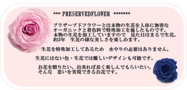 プリザーブドフラワーについて