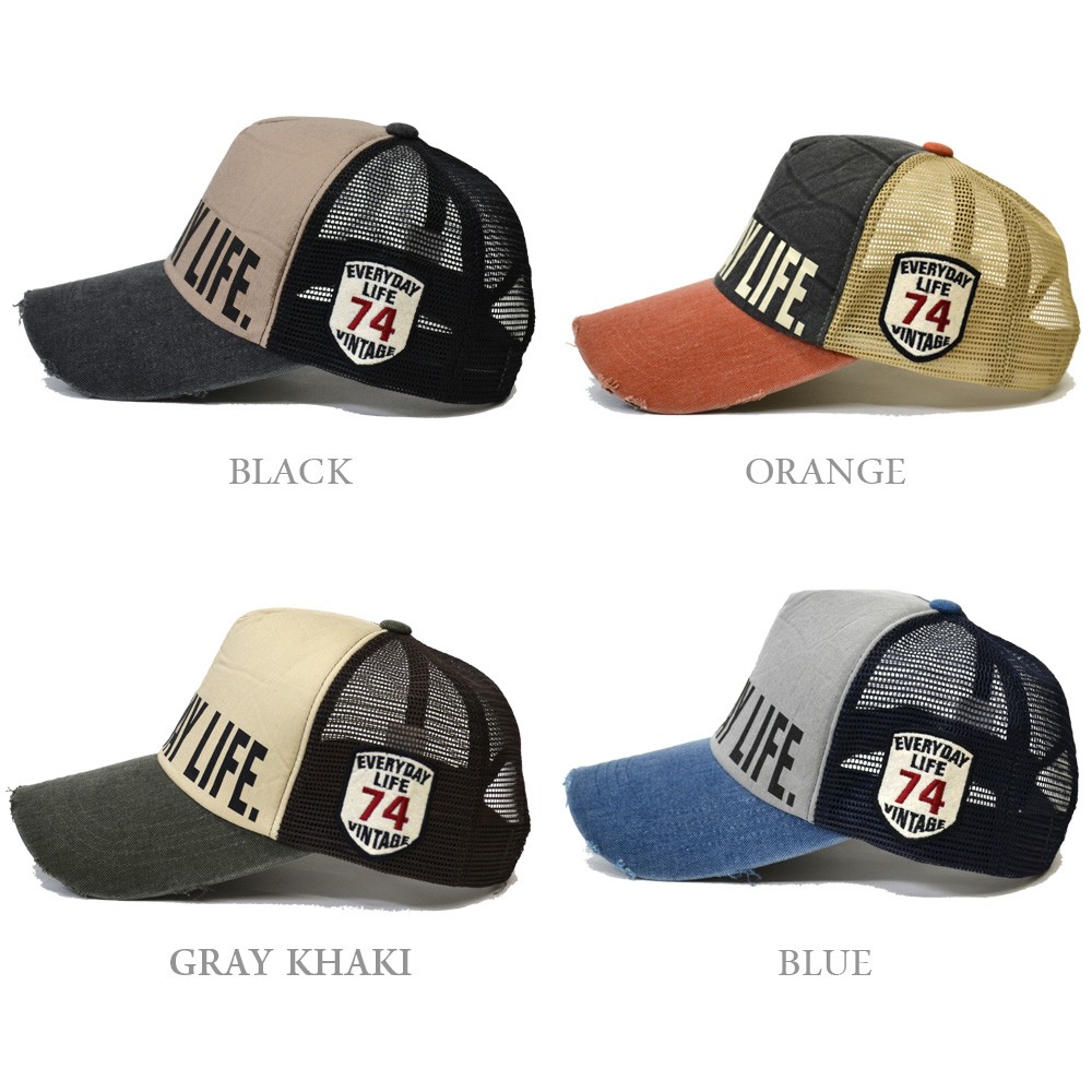 メッシュキャップ メンズ 【 送料無料 】 帽子 CAP 74ワッペン