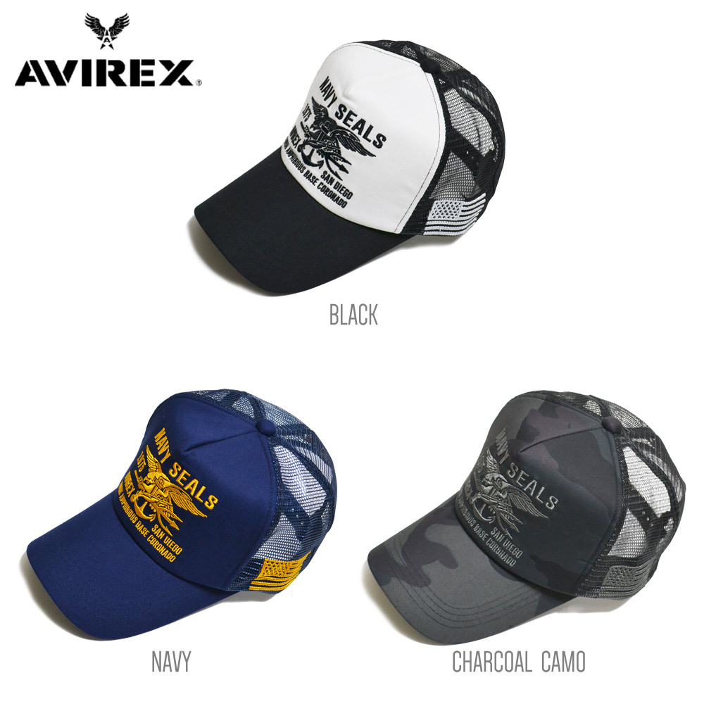 AVIREX 帽子 メッシュキャップ キャップ アビレックス CAP NAVY