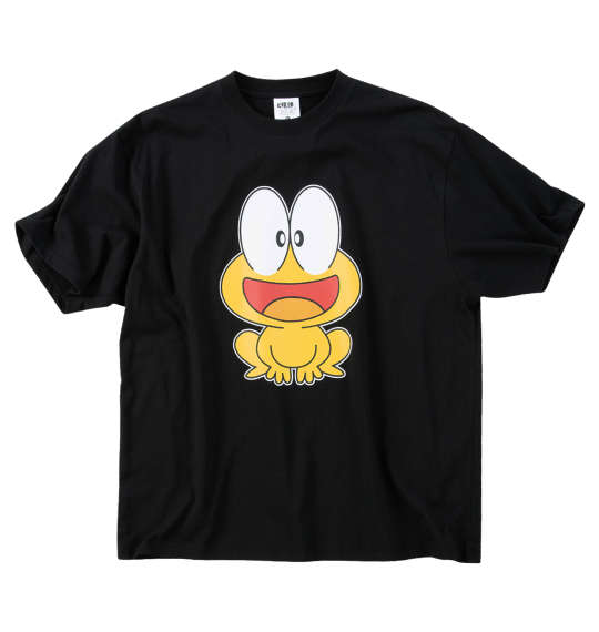 半袖Tシャツ ど根性ガエル ひろ し ピョン吉 黒 ブラック 綿 100
