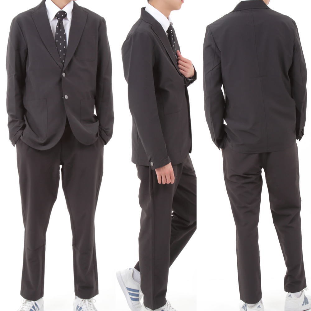 新春SALE】メンズスーツ ビジネス セットアップ 上下セット ストレッチ