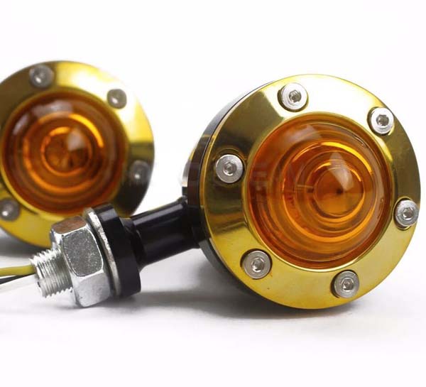 真鍮 LEDウィンカー 4個 ブラス ビンテージ BRASS ハーレー ショベル 