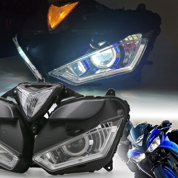 ヤマハ YZF R25 R3 2013-2017 LEDヘッドライト エンジェルアイ HID