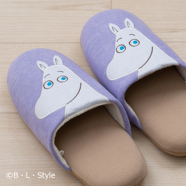 MOOMIN（ムーミン） スリッパ ワイドソフト ブルー/ピンク/グレー : B