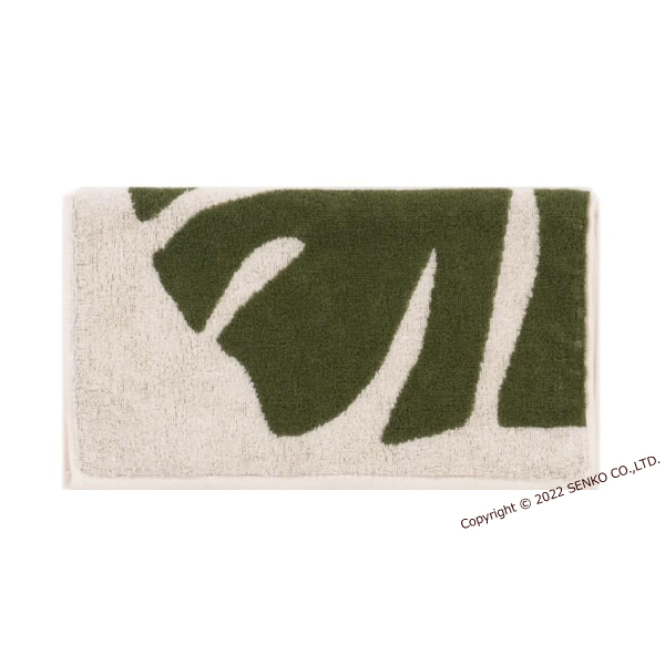 タオル 日本製 コットン 綿 洗える フェイスタオル (M+home/モンステラ) 約34×80cm ベージュ センコー｜blstyle｜02