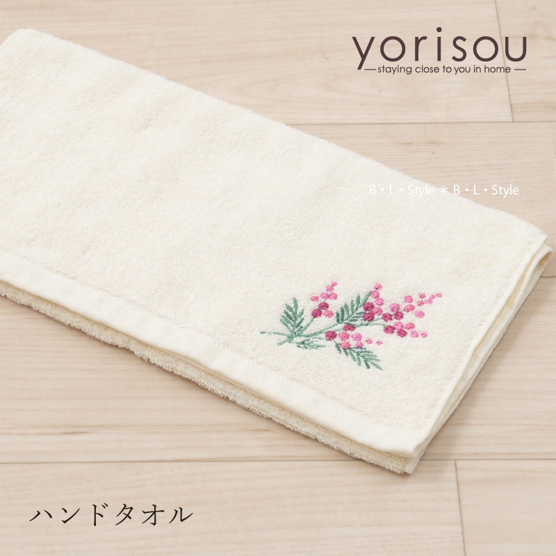 タオル フェイスタオル サイズ 一般的 約33×75cm おしゃれ 日本製 綿 コットン トイレ SDS yorisou ミモザ ピンク センコー｜blstyle