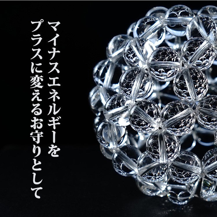 天然石 神聖幾何学 フラーレン 水晶 高品質 AAA 12mm バッキーボール