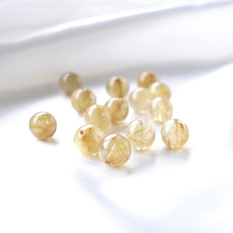 天然石 ピアス K18 18金 ゴールデンルチルクォーツ フックピアス