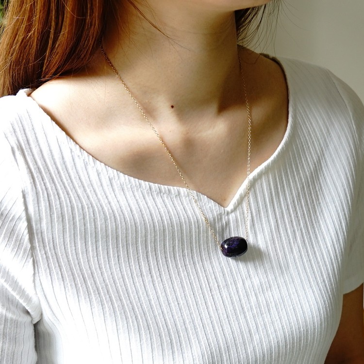 14kgf マーキスカットブルーカラーオパール1粒ペンダントトップB vega