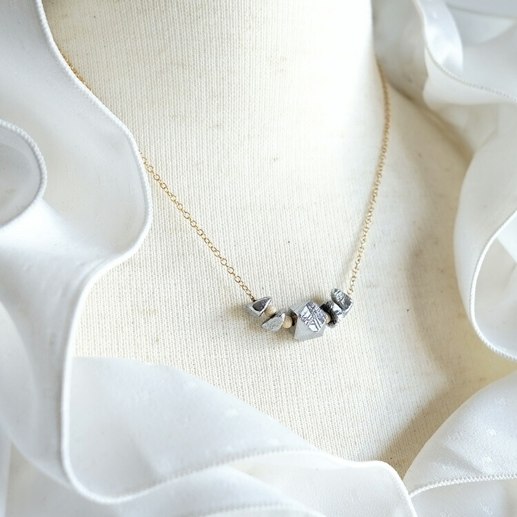 天然石 ネックレス K14GF ギベオン隕石 宇宙 お守り 隕石 開運