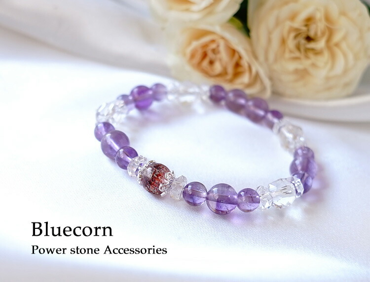 フットボーラー★天然アメジストステップカット★ブレスレットオーダー 天然アメジストブレスレット 14mm [b876-14mm] | ブレスレット