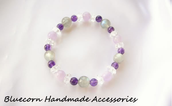 パワーストーン ブレスレット ラブラドライト ミルキーアメジスト