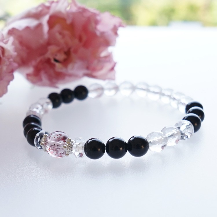 パワーストーン 天然石 ブレスレット モリオン黒水晶 スーパーセブン