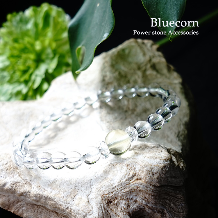 天然石 ブレスレット 大粒 最高級品質 リビアングラス ヒマラヤ水晶