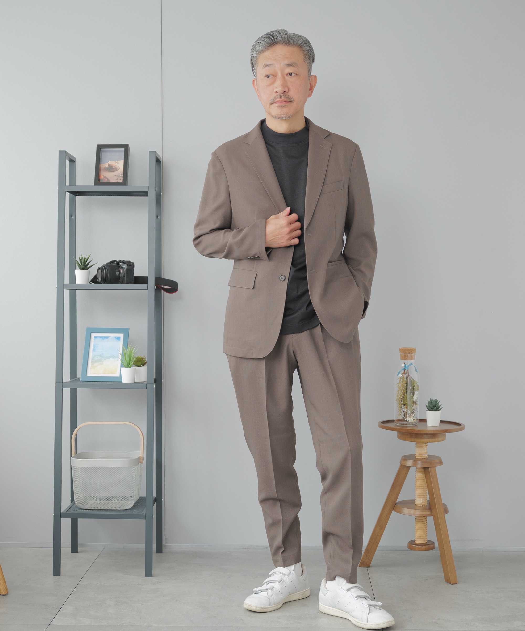 AWC Tシャツ メンズ 半袖 ジャケT モックネック 吸水速乾 接触冷