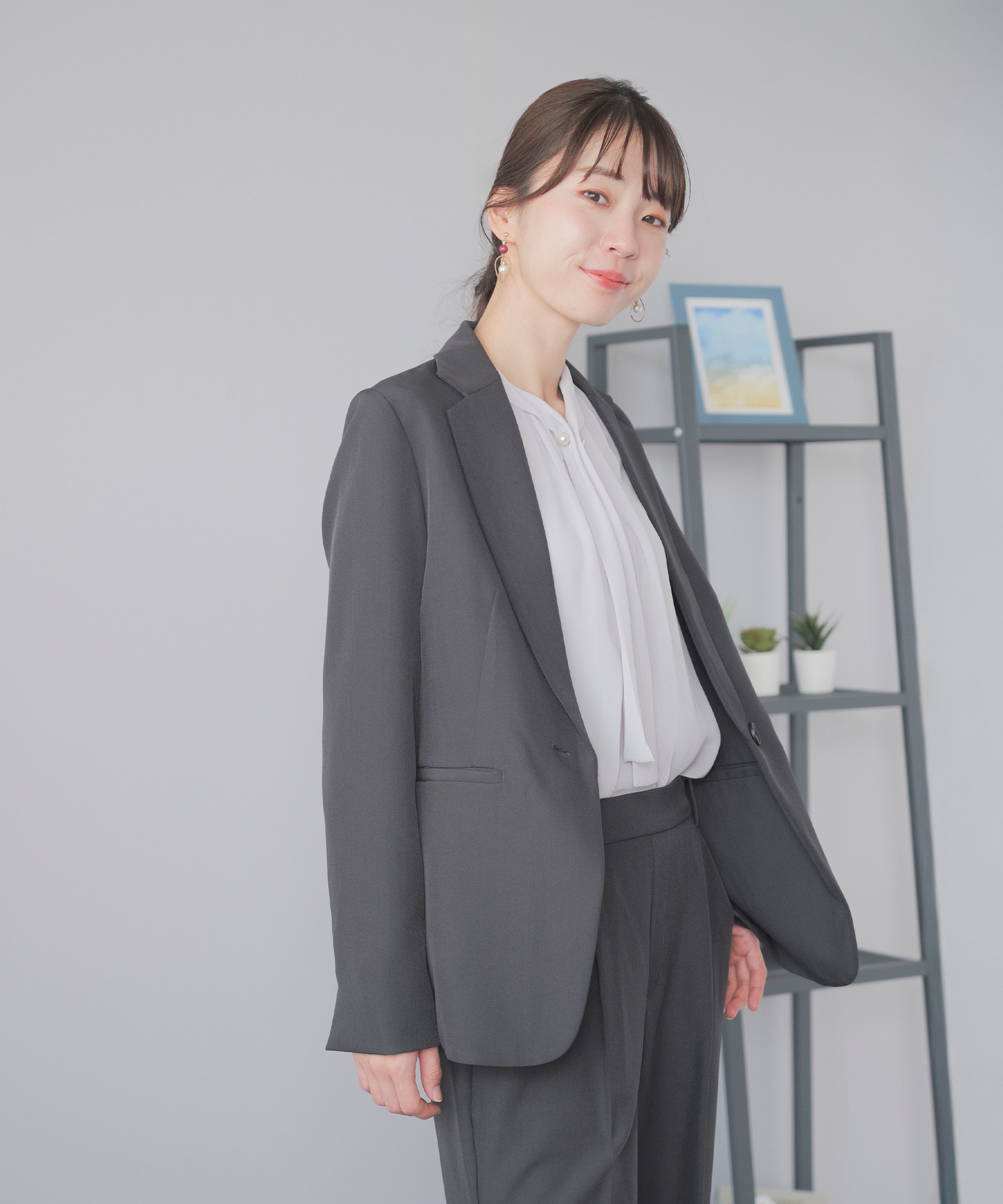 festinalente（フェスティナレンテ） ブラウス ボウタイ 裏起毛 長袖 