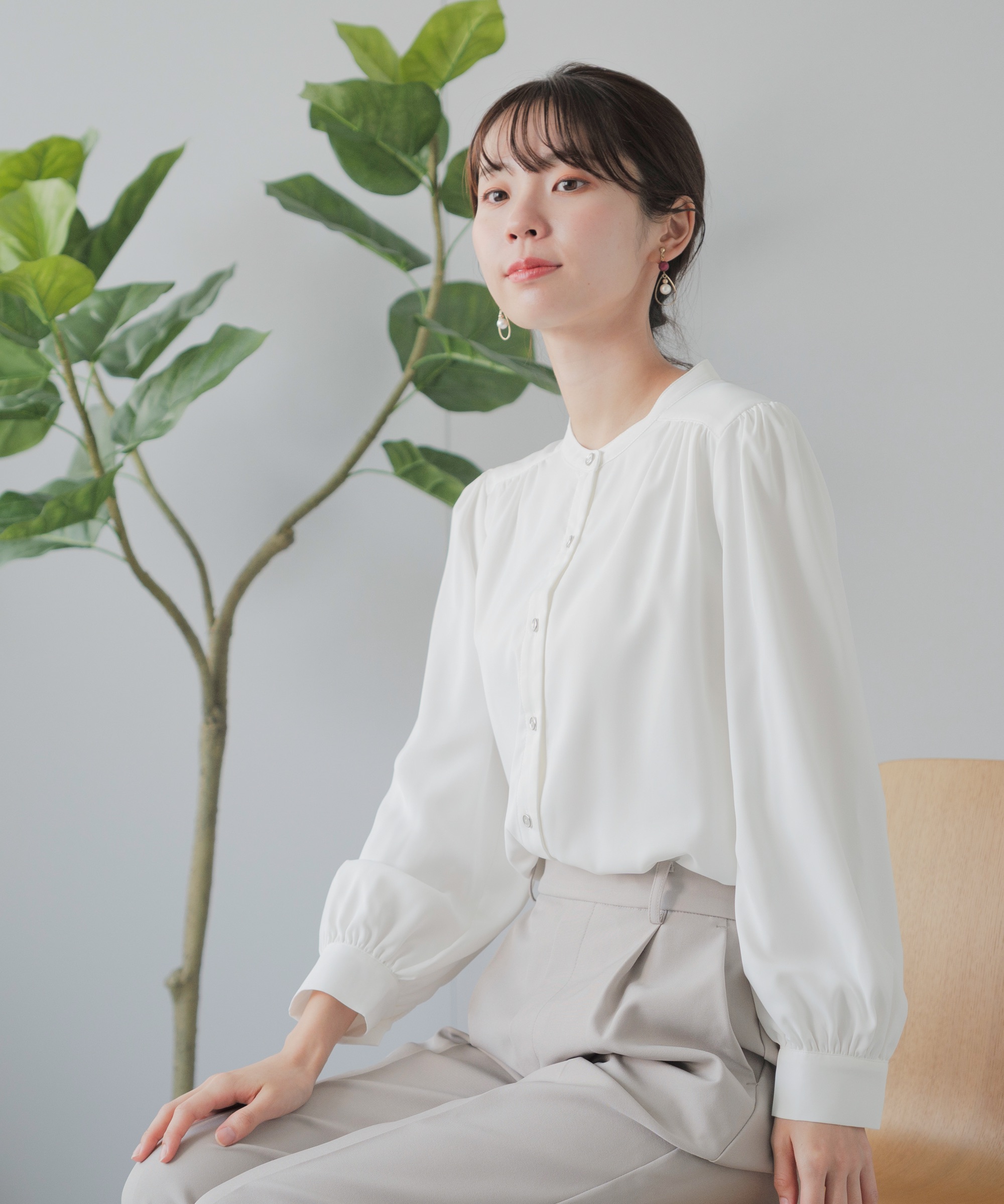 festinalente（フェスティナレンテ） ブラウス 裏起毛 長袖 シャツ