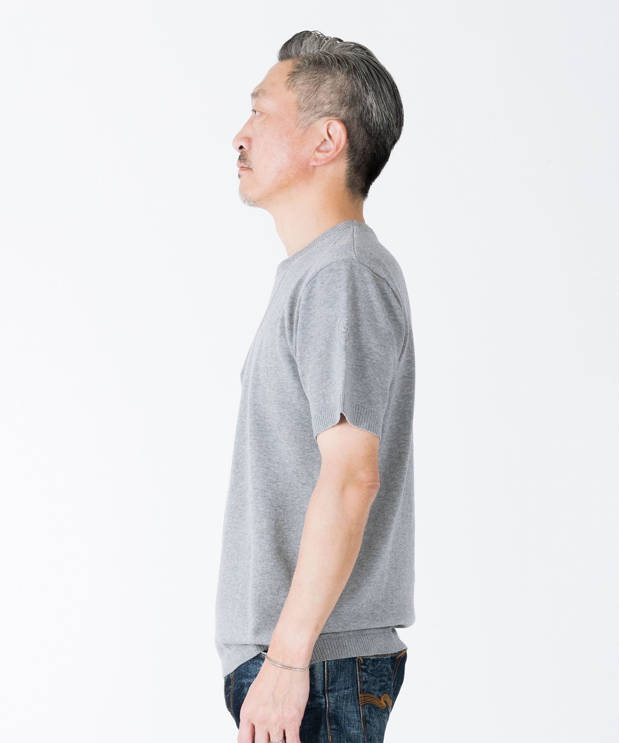 Tシャツ メンズ 半袖 サマーニット ブランド コットン 綿100