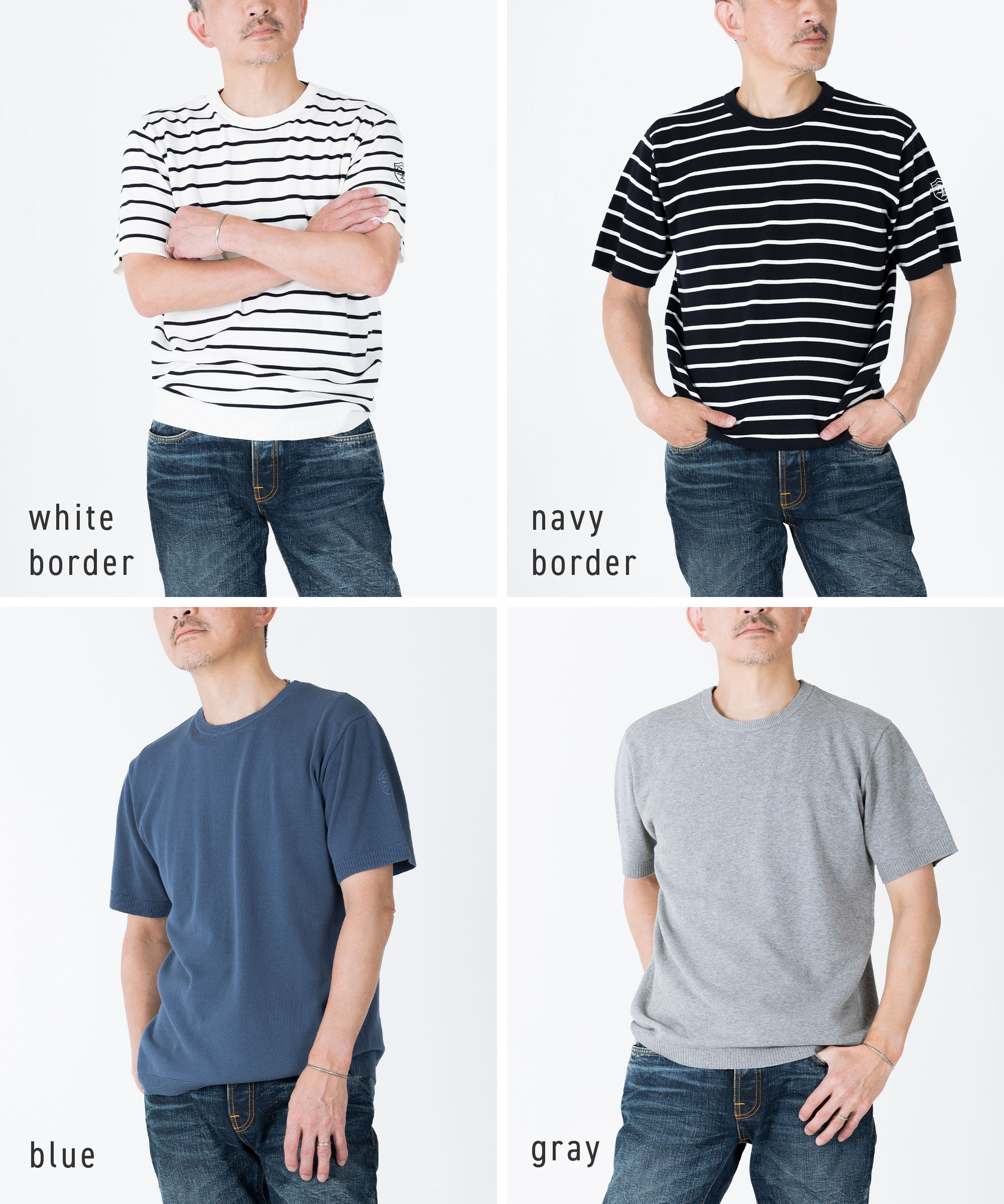 Tシャツ メンズ 半袖 サマーニット ブランド コットン 綿100