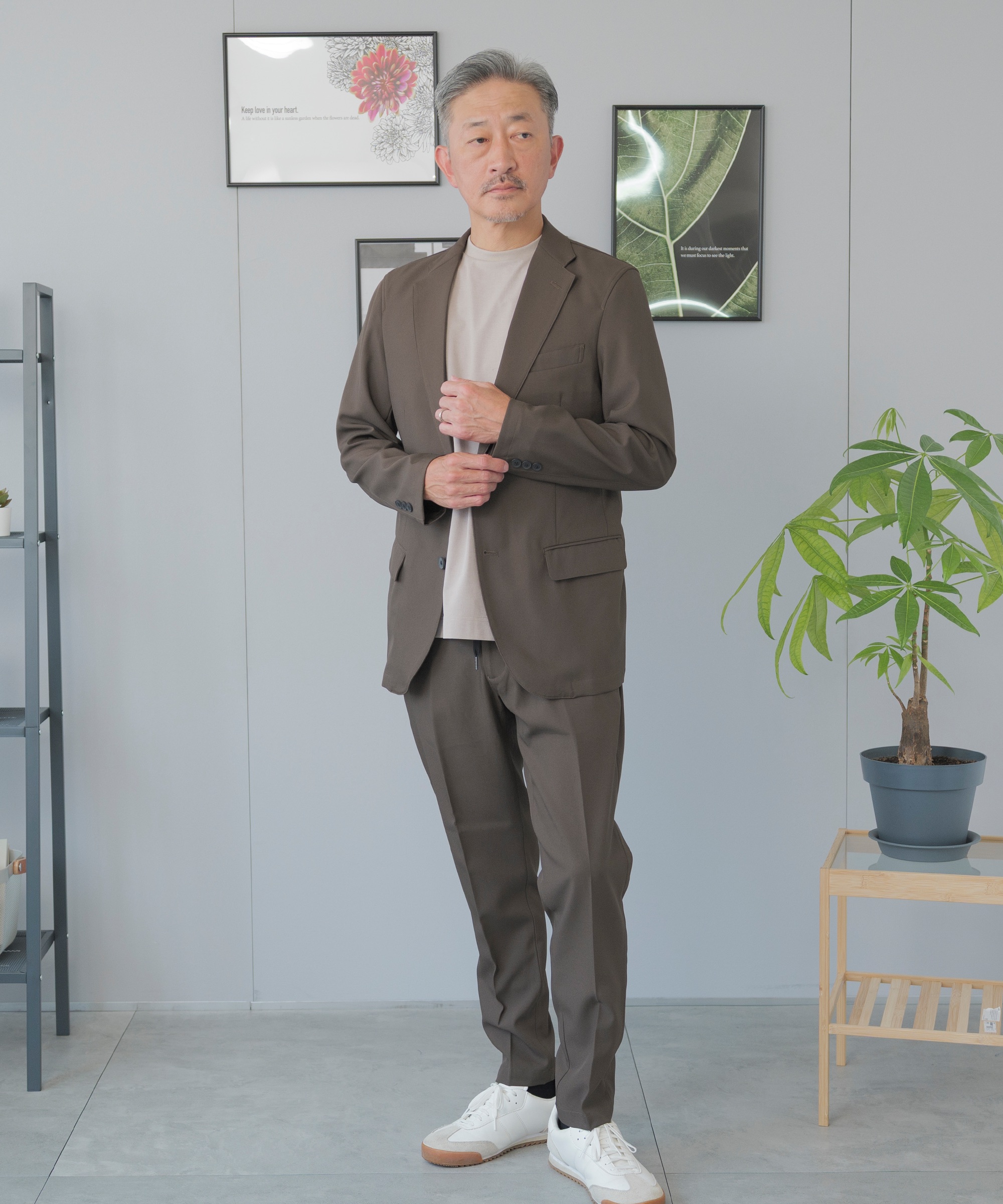 AWC セットアップ メンズ スーツ 夏 春 カジュアルスーツ