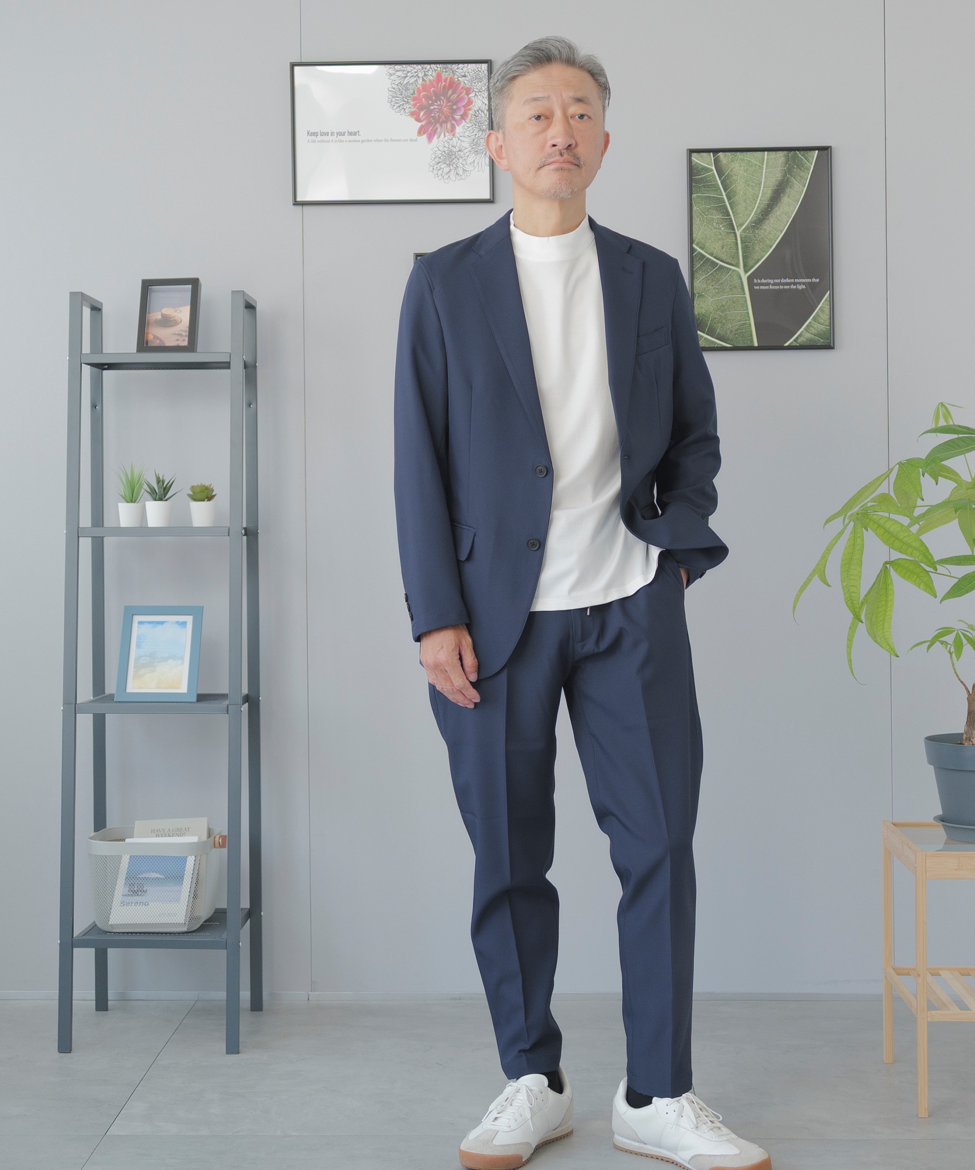AWC セットアップ メンズ スーツ 夏 春 カジュアルスーツ