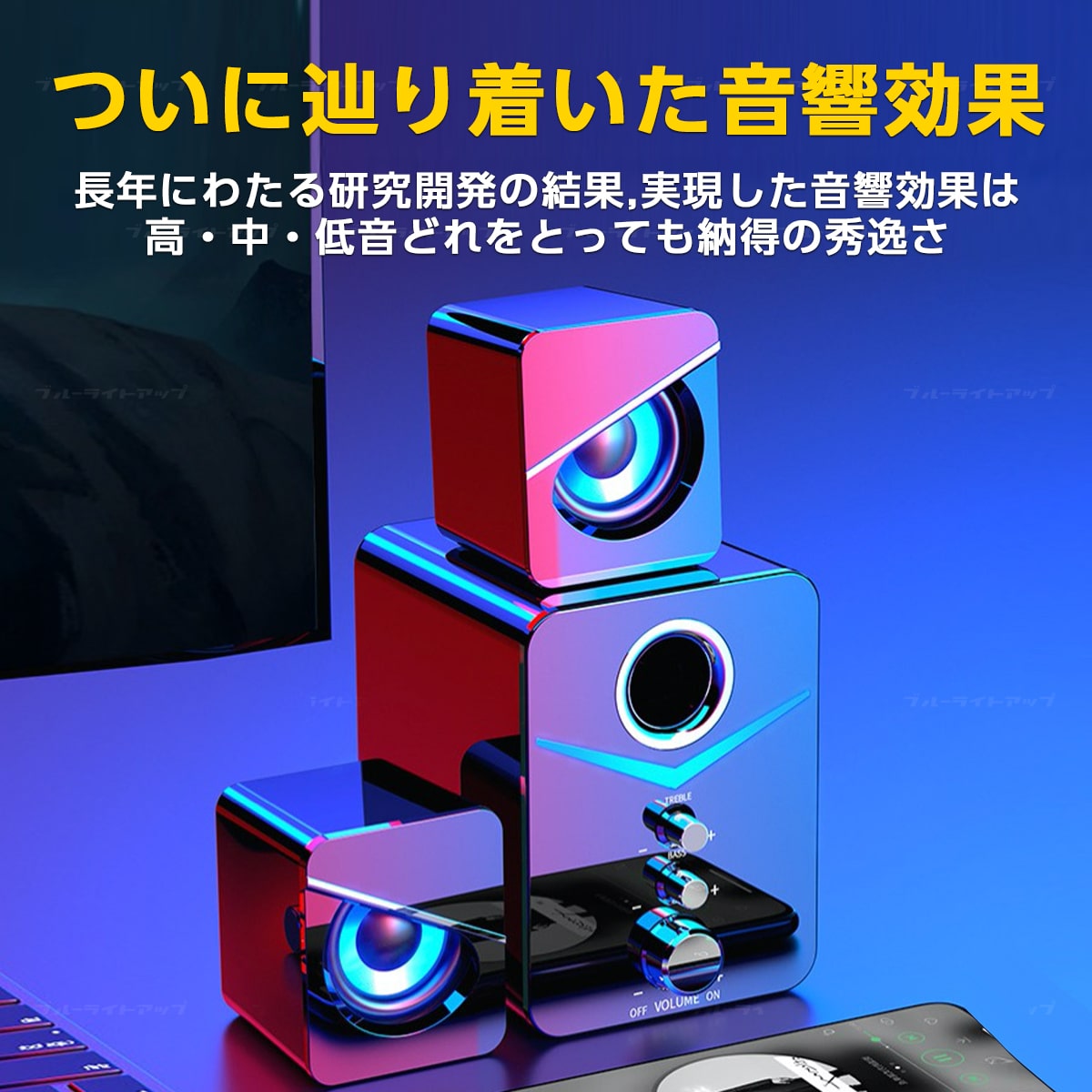 PCスピーカー 高音質 USB 小型 パソコン スピーカー ステレオ 大音量