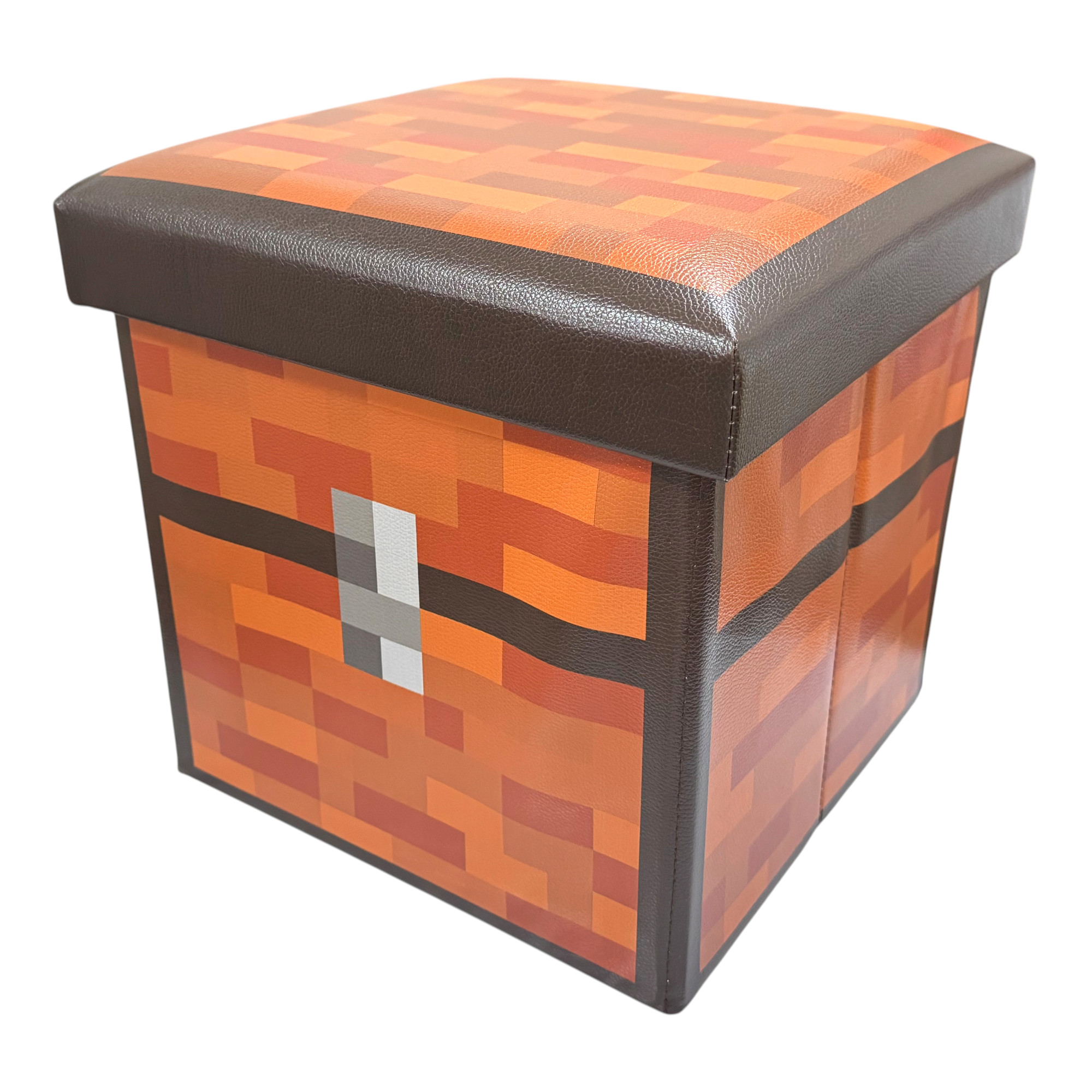 2種セット マインクラフト ダイヤモンドの剣 ドット柄 座れる収納