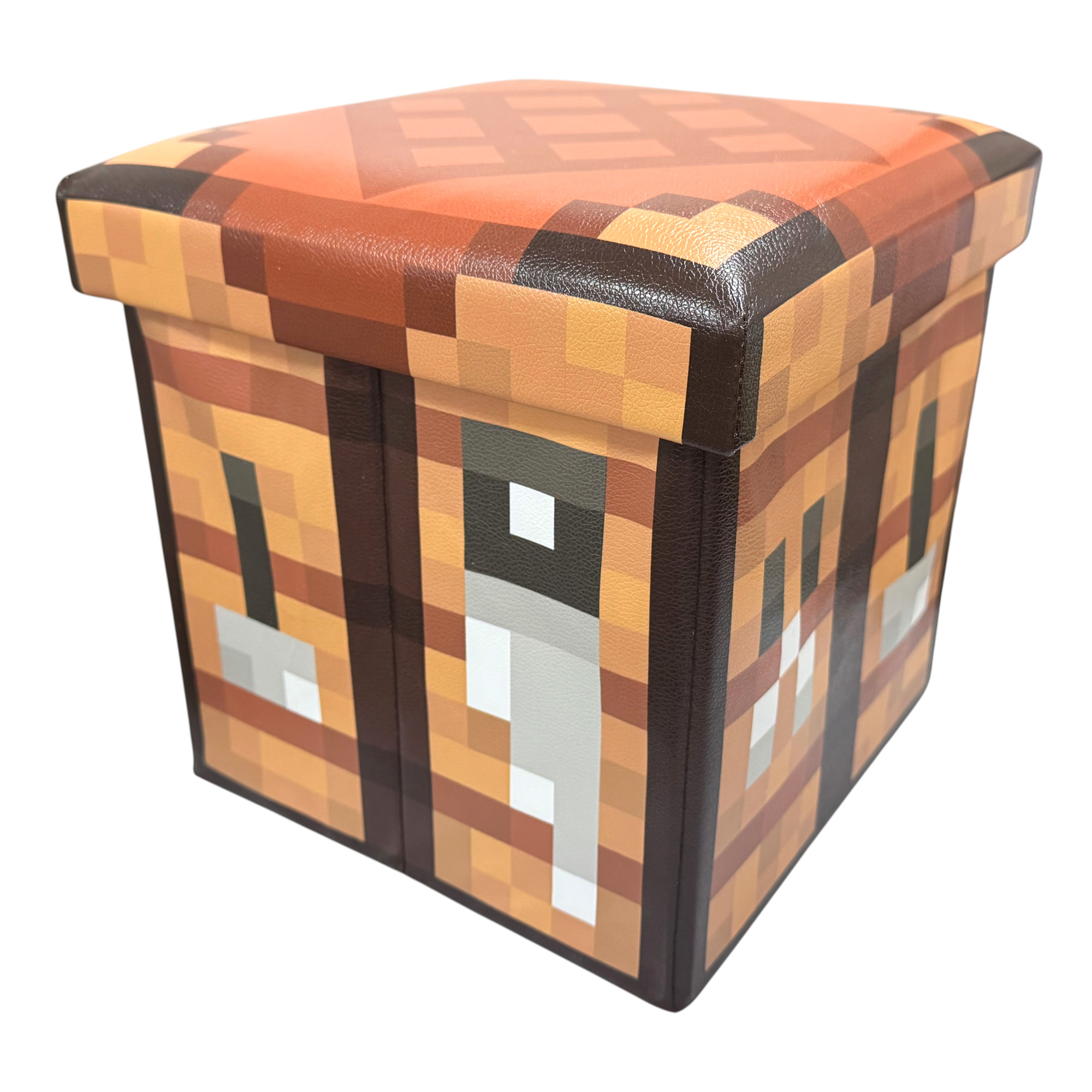 2種セット マインクラフト ダイヤモンドの剣 ドット柄 座れる収納