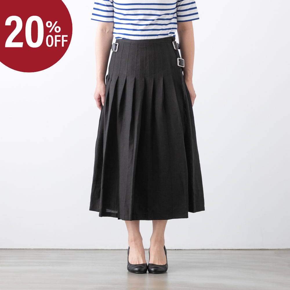 O'NEIL OF DUBLIN リネン タック ラップスカート O'NEIL of DUBLIN 【20%OFF】オニール オブ ダブリン スカート