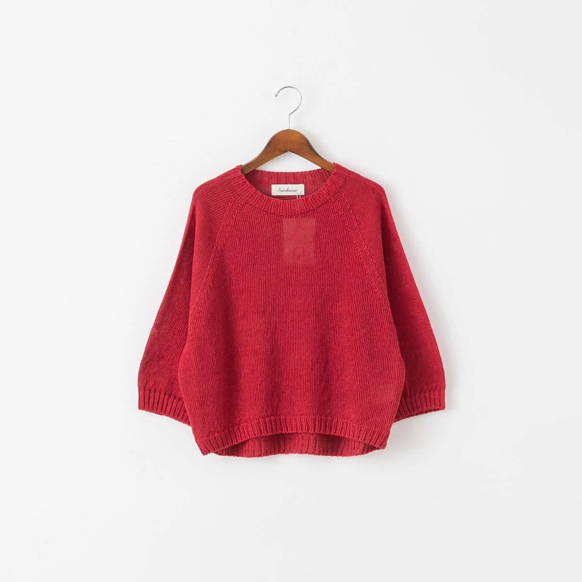 サラウェア リネン ニット 七分袖 プルオーバー SARAHWEAR C11591 定番